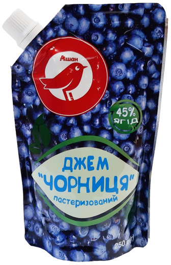 Джем Auchan чорниця 250 г