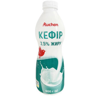 Кефір Auchan 2.5% 900 г (4823090134525)