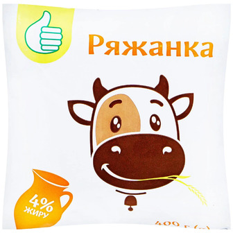 Ряжанка Auchan 4% 400 г (4823090132231)
