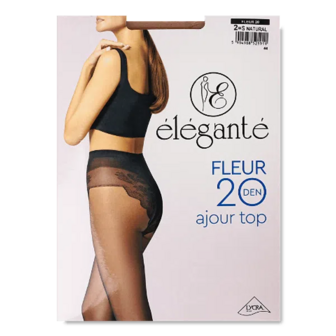 Колготки жіночі Elegante Fleur 20 den natural р.2