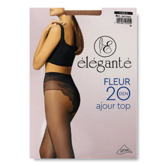 Колготки жіночі Elegante Fleur 20 den natural р.4