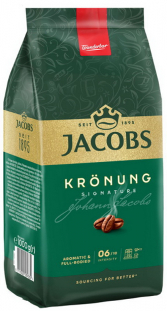 Кава Jacobs Kronung в зернах 1000г