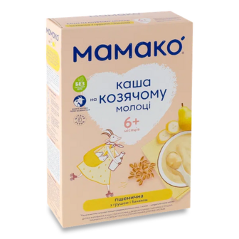 Каша «Мамако» пшенична на козячому молоці з грушею і бананом (200г)