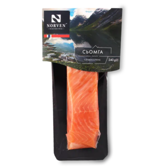 Сьомга слабосолона Norven філе шматок, вакуум (240г)