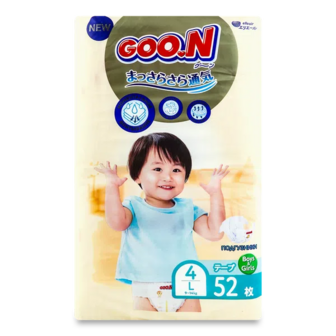 Підгузки Goo.N Premium Soft L (9-14 кг) (52шт)