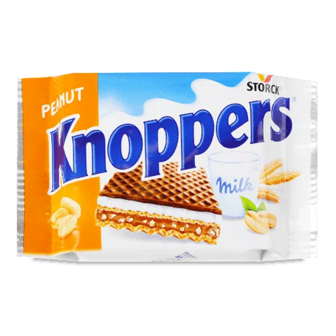 Вафлі Knoppers з начинкою з арахісу