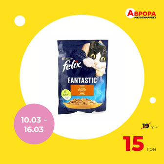 Корм для котів Felix Fantastic курка пауч 85г-Felix