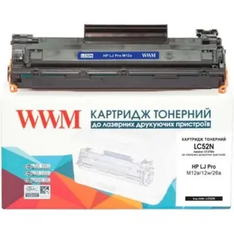 Картридж тон. WWM для HP LJ Pro M12a/12w/26a аналог CF279A Black ( 1000 копій) (LC52N)