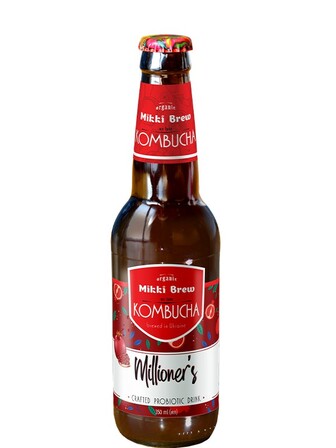 Напій Комбуча Мільйонер'с, Міккі Брю / Millioner's, Mikki Brew, Volynski Browar, 0.35л