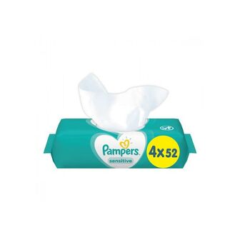 Вологі серветки Pampers Sensitive №4x52