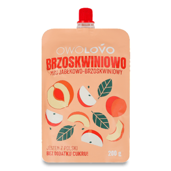 Мус Owolovo Brzoskwiniowo з яблука і персика 200г