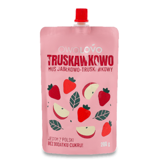 Мус Owolovo Truskawkowo з яблук і полуниці 200г