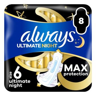 Гігієнічні прокладки Always Ultimate Night розмір 6 нічні №8