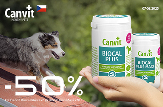 Знижка -50% на ласощі та добавки Canvit для вашого улюбленця