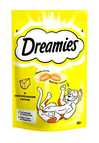 Ласощі для котів Dreamies із сиром 60 г (4008429037986)