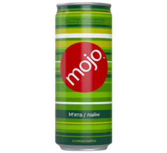 Напій Mojo М_ята-лайм з соком 0,33 мл з/б