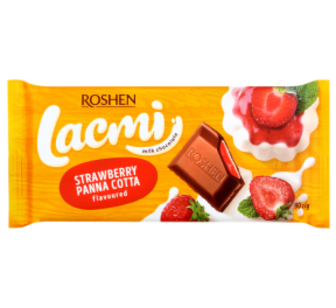 Шоколад Roshen Lacmi полунична панакота мол. 90г
