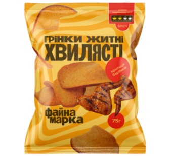 Грінки Файна Марка Крильця барбекю жит-пшен. 70г