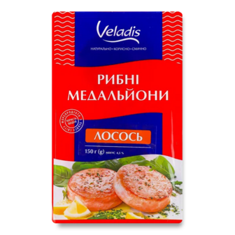 Медальйони Veladis з лосося заморожені (150г)