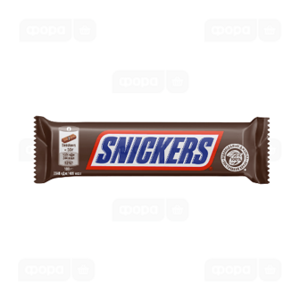 Батончик Snickers з арахісом у молочному шоколаді