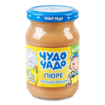 Пюре «Чудо-Чадо» яблуко-банан без цукру (170г)