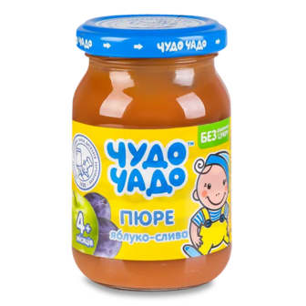 Пюре «Чудо-Чадо» яблуко-слива з цукром (170г)