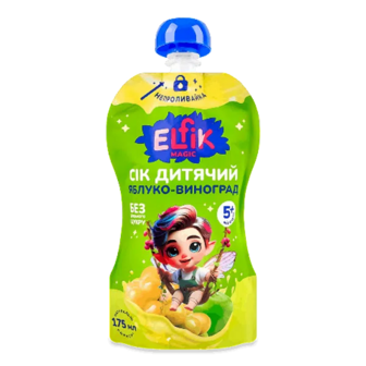 Сік Elfik Magic яблуко-виноград (175мл)