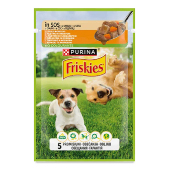 Корм для собак Friskies з куркою та морквою (85г)