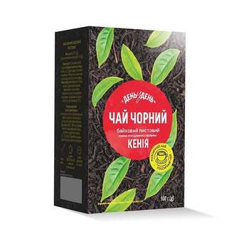 Чай 100 г День у День чорний байховий листовий, к/уп 