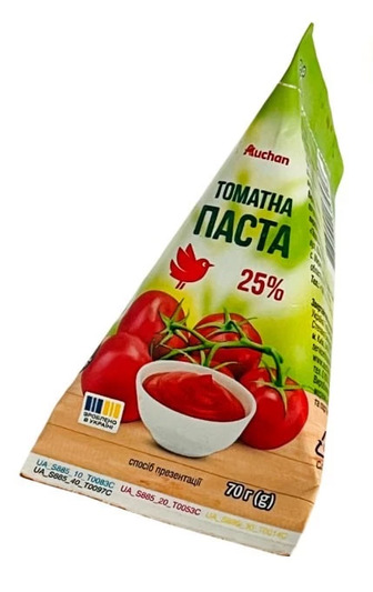 Паста томатна Auchan 25% 70 г (4823090135317)