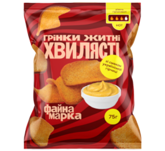 Грінки Файна Марка Українська гірчиця жит-пшен 70г