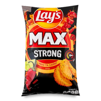 Чипси Lay's Max Strong зі смаком чилі та лайму (95г)