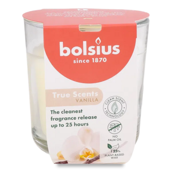 Свічка Bolsius Ваніль у склі 80х73 мм