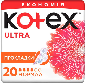 Гігієнічні прокладки Кotex Ultra Dry Normal Duo 20 шт (5029053542638)