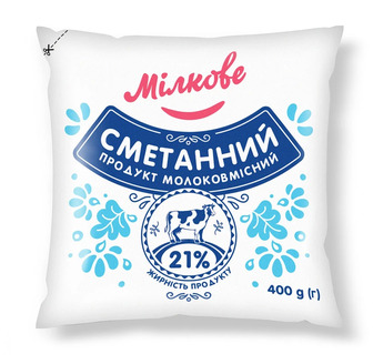 Сметанний продукт Мілкове 21% 400 г (4820062321686)