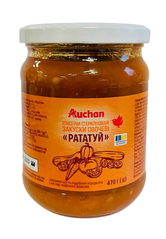Закуска Auchan Рататуй овочева 470 г (4823090135393)