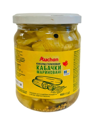 Закуска Auchan кабачки мариновані 460 г (4823090135416)