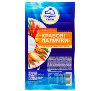 Палички Водний Світ Крабові охолоджені 180г