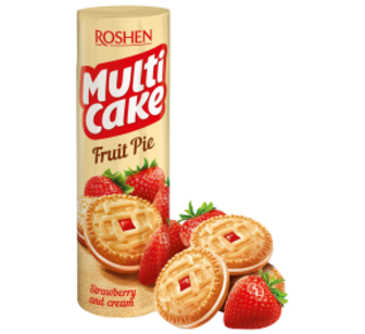 Печиво Roshen MultiCake Полуниця-крем 180г