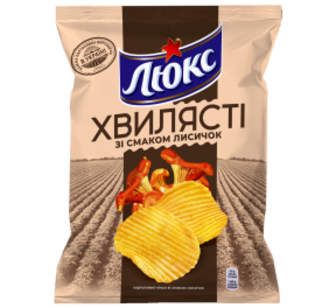 Чіпси Люкс зі смаком лисичок хвилясті 125г