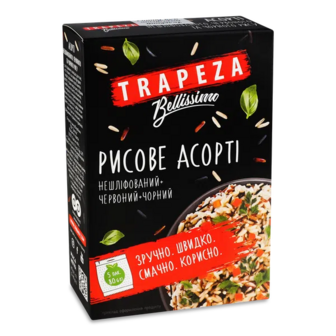 Рисове асорті Trapeza нешліфований+червоний+чорний