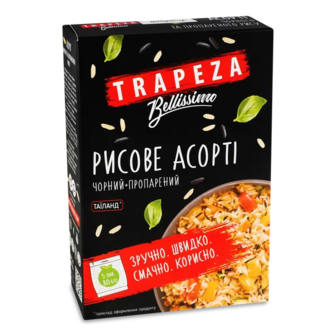Рисове асорті Trapeza чорний+пропарений, Таїланд