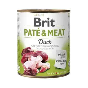 Вологий корм для собак Brit Care Pate & Meat 800 г - курка та качка