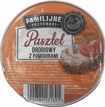 Паштет FAMILIJNE PRZYSMAKI з Куркою і помідорами з/б 130г