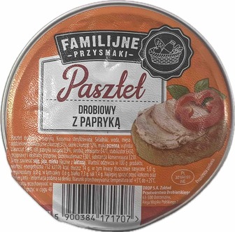 Паштет FAMILIJNE PRZYSMAKI Курячий з паприкою з/б 130г