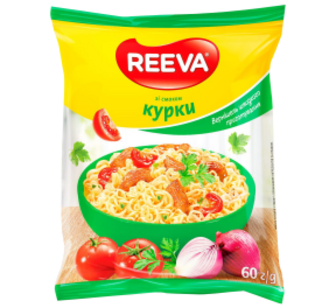 Мак.вироби Reeva Вермішель з куркою 60г