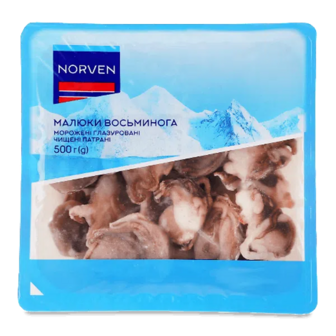 Восьминіг Norven малюки морожені глазуровані (500г)