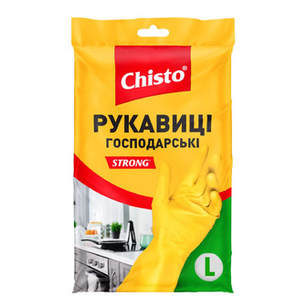 Рукавички латексні Chisto Strong L 1 пара (4820164153482)