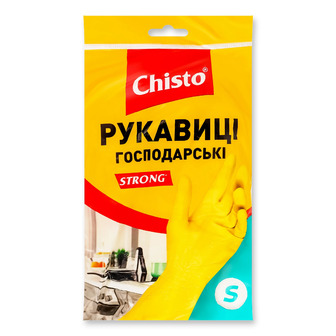 Рукавички латексні Chisto Strong S 1 пара (4820164153499)