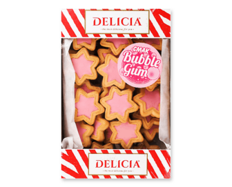 Печиво Delicia Супер-Стар смак Bubble gum здобне (0,35кг)